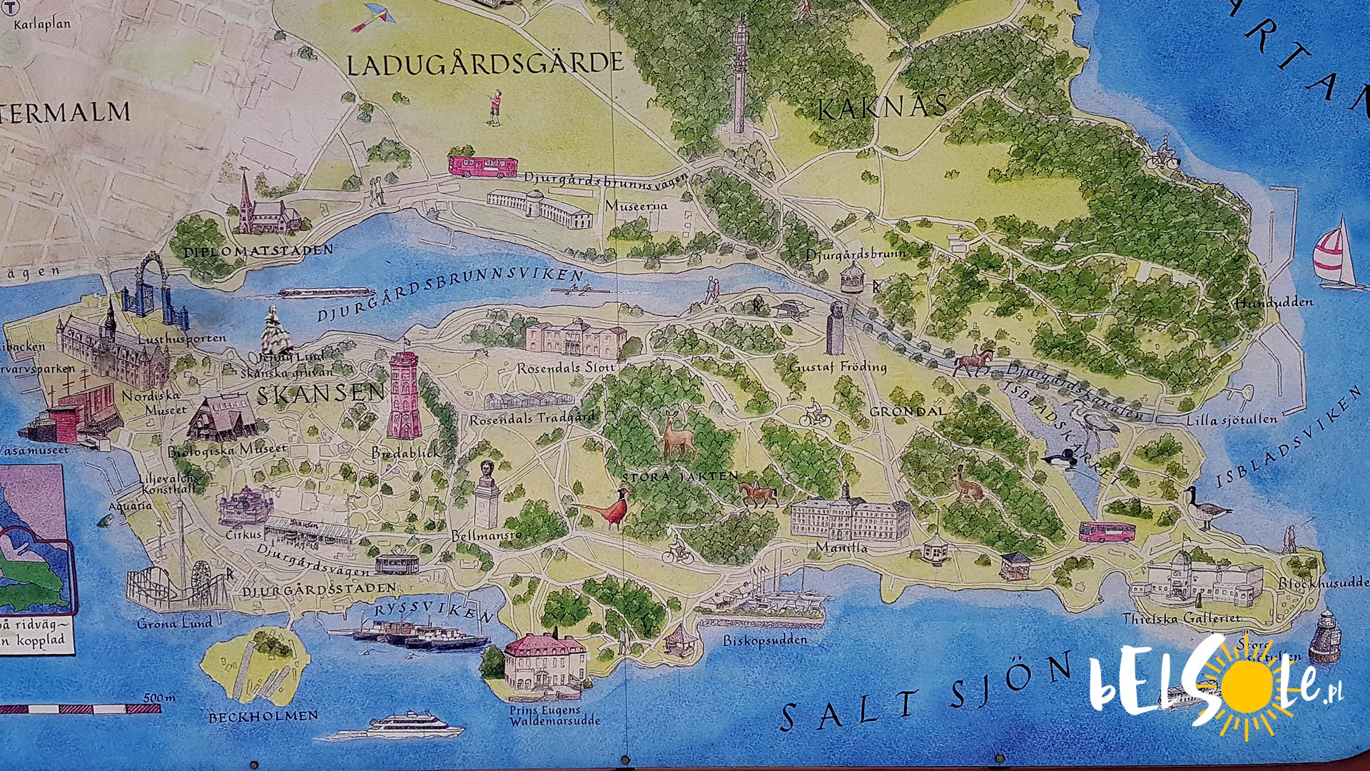 mapa atrakcji Sztokholm