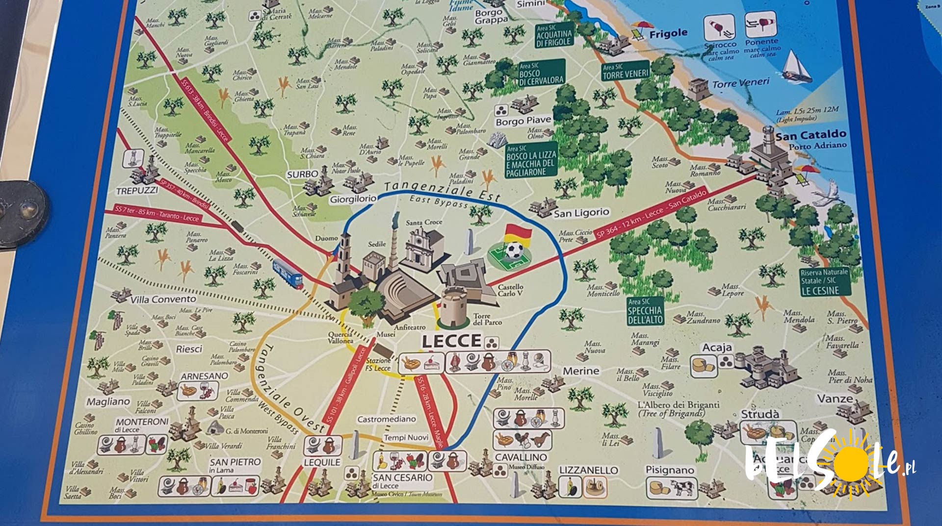 Lecce Mapa