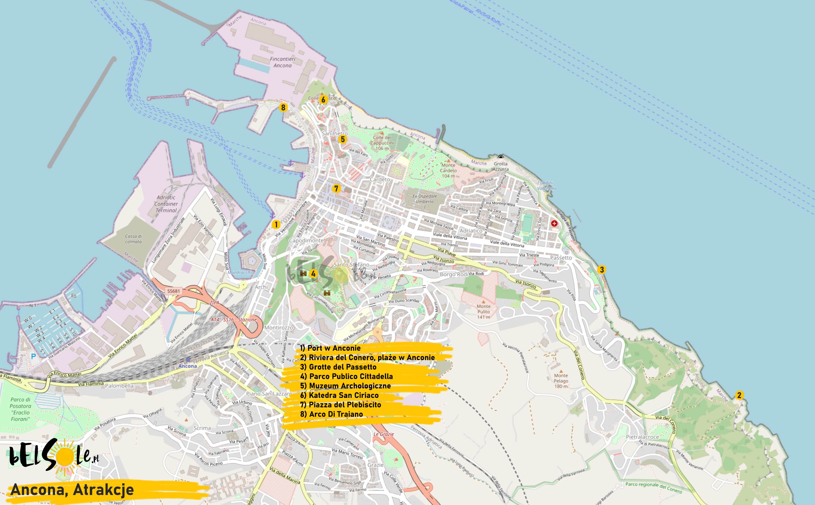 Ancona atrakcje mapa