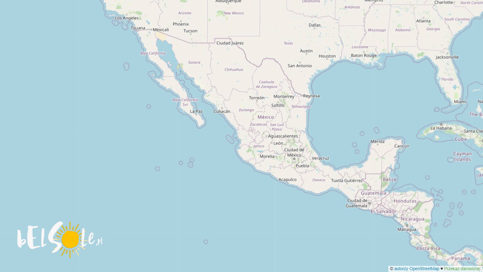 mapa stanow Meksyku