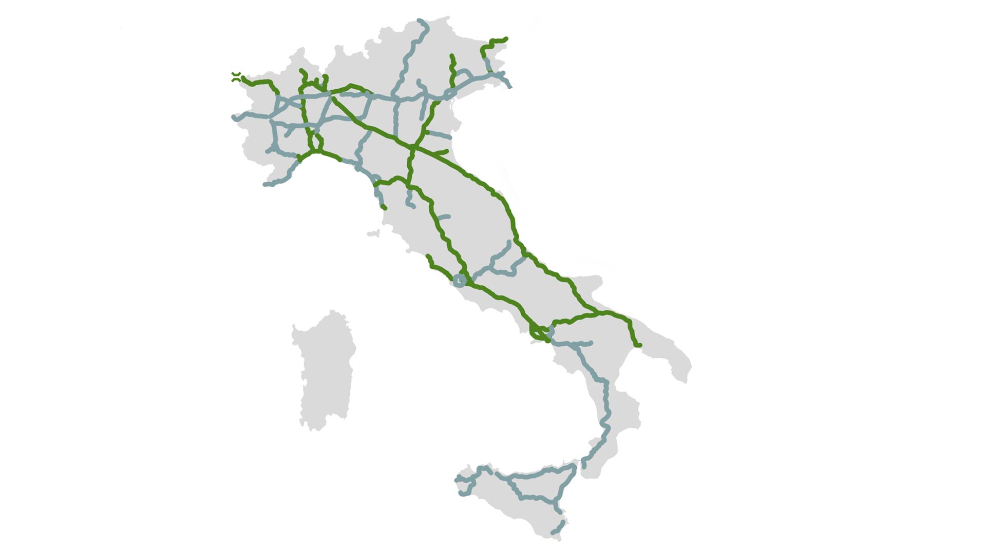 mapa autostrad we Włoszech