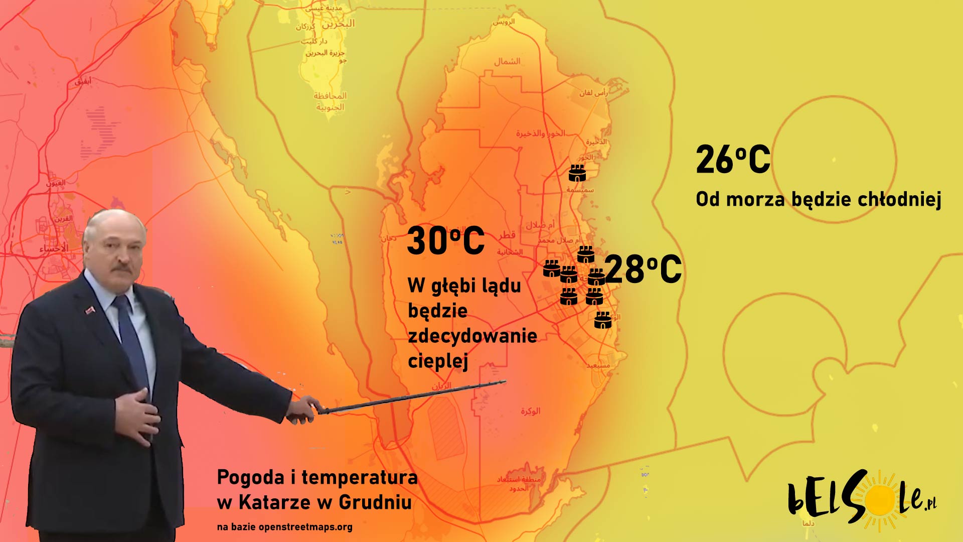 Katar grudzień temperatura