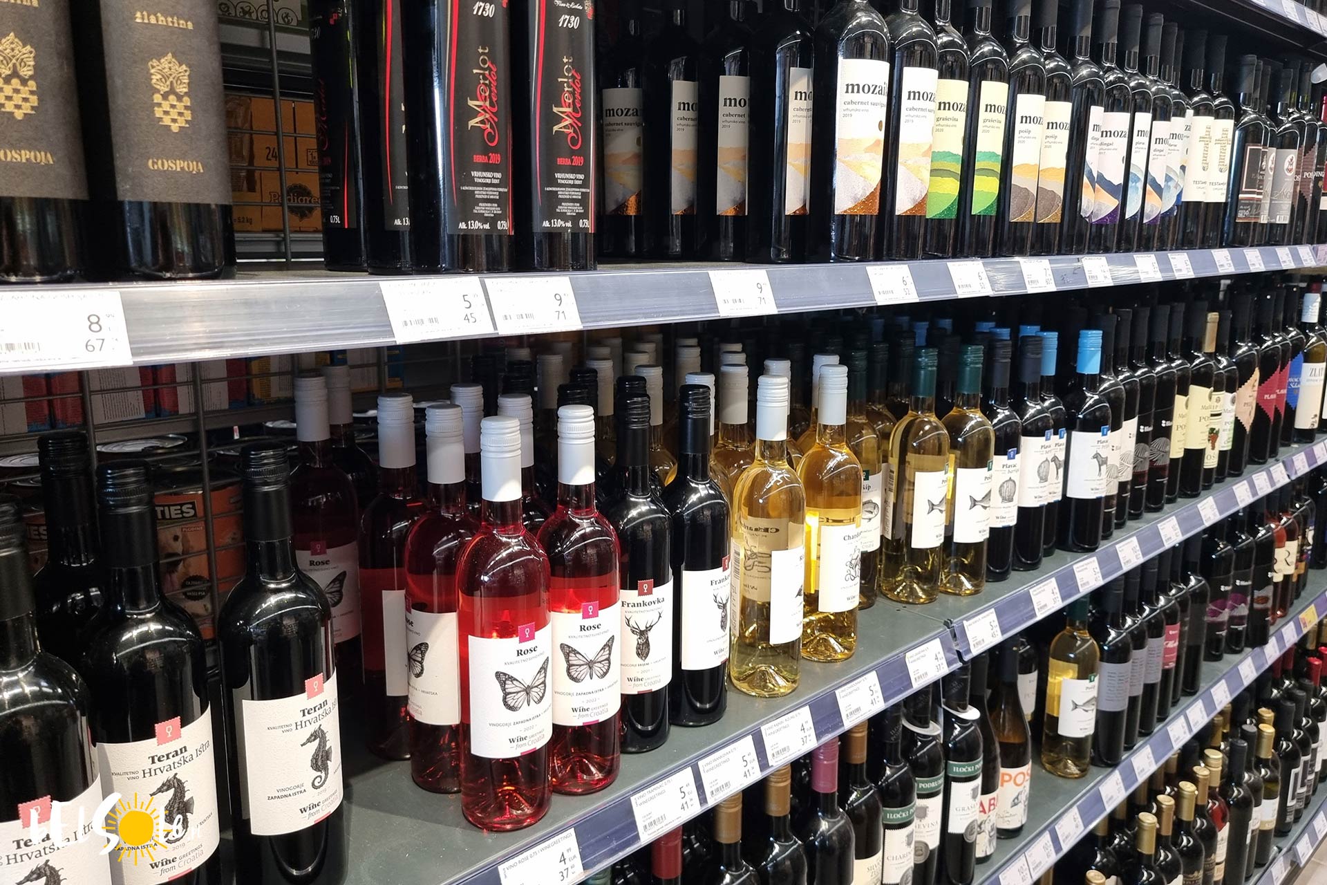 cena wina w Chorwacji