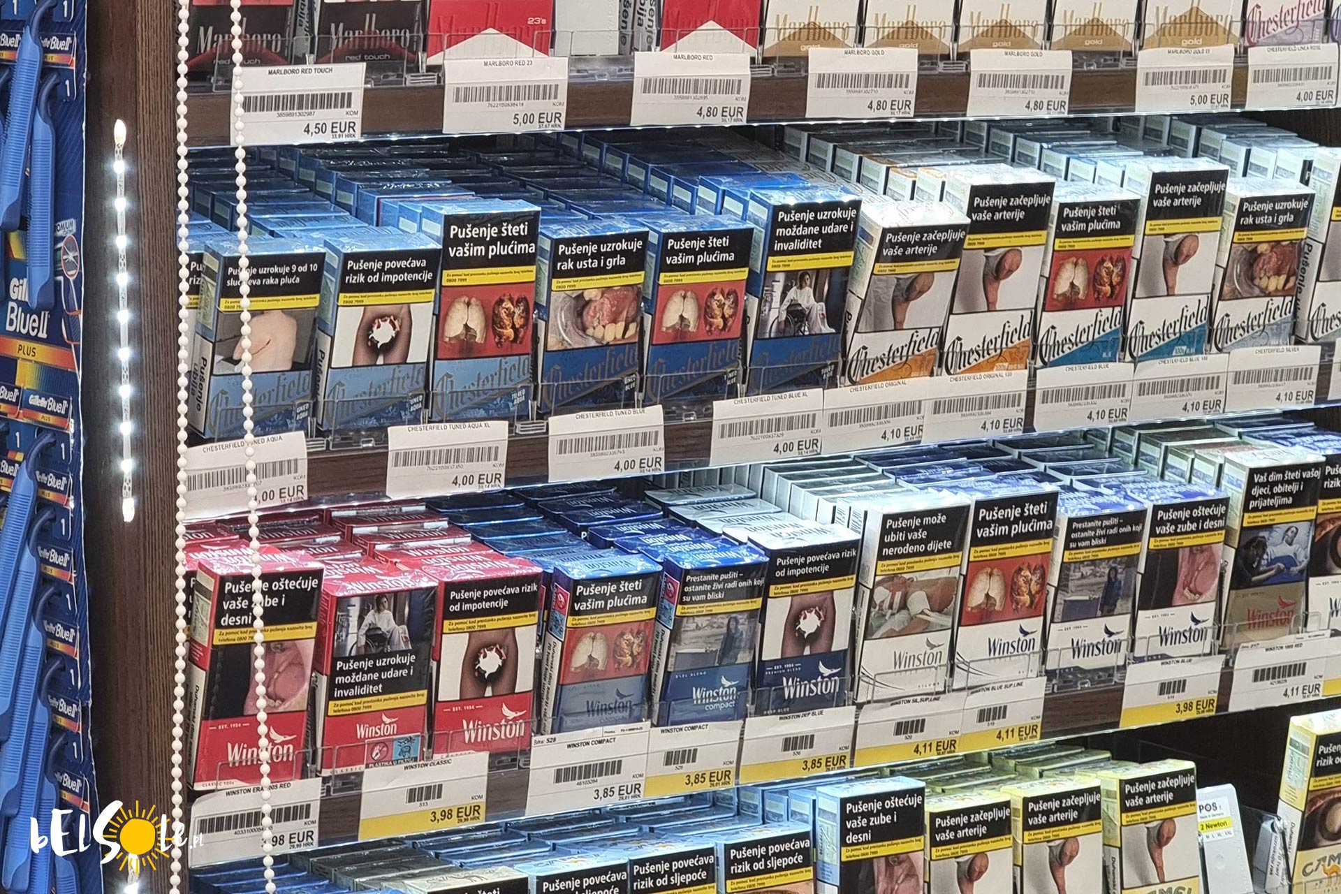 Cena papierosów w Chorwacji