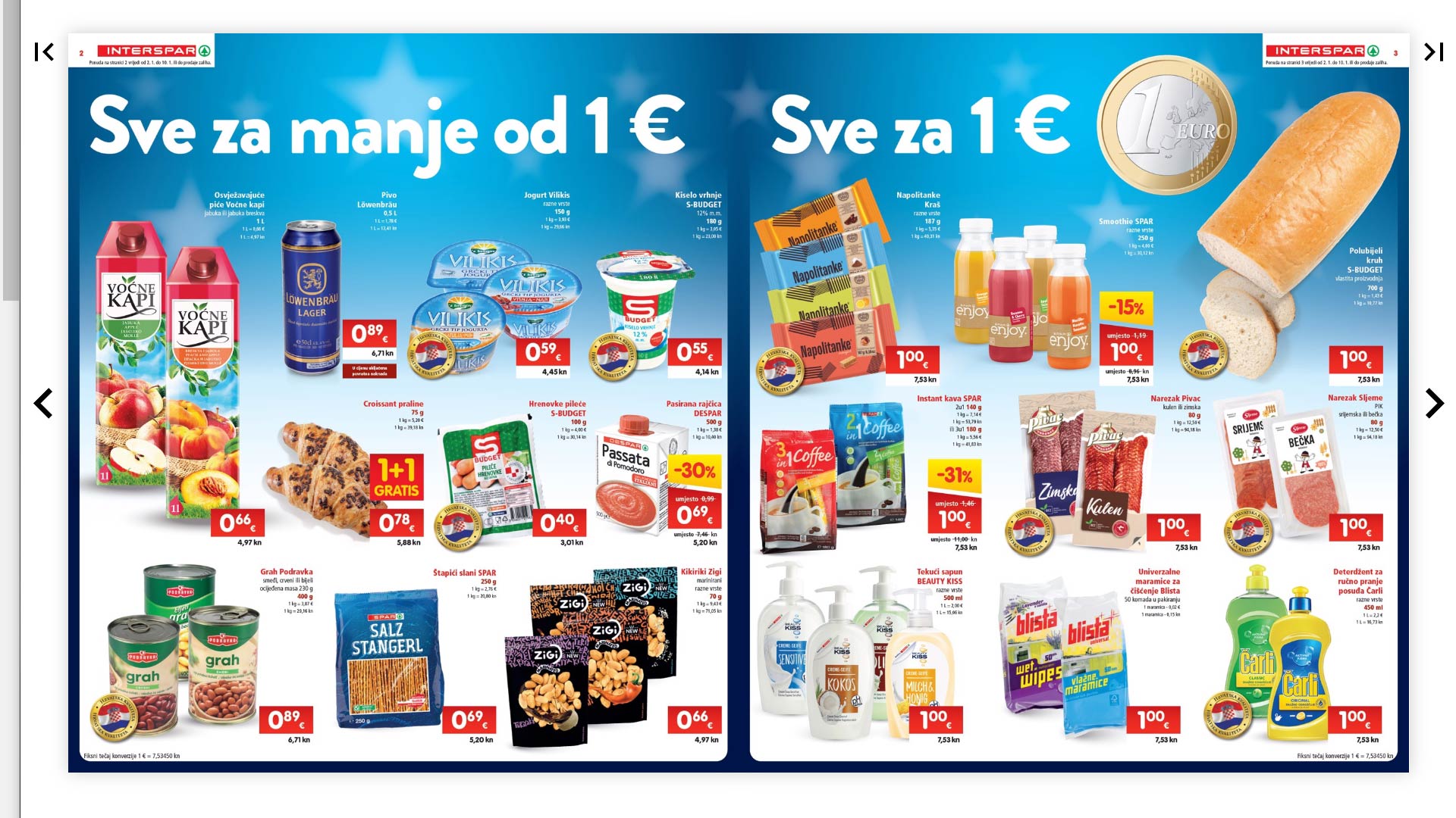 ceny w sklepach w Chorwacji