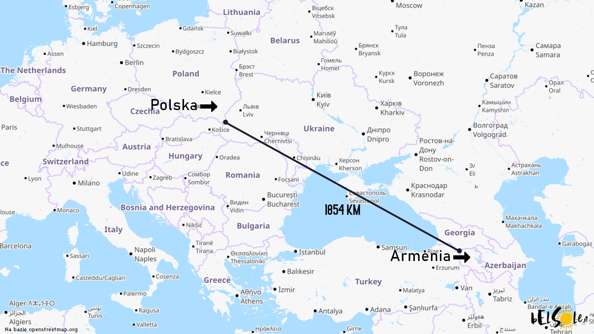 Gdzie leży Armenia mapa